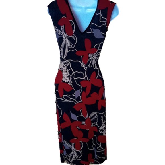 LE CHATEAU Floral Faux Wrap Dress Size Small --- - Picture 3 of 3